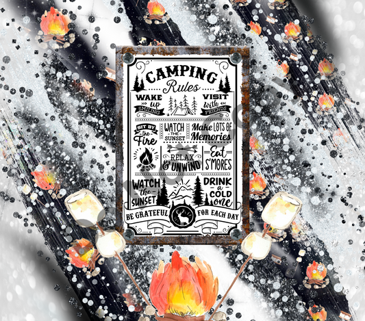 Camping rules milky way tumbler transfer