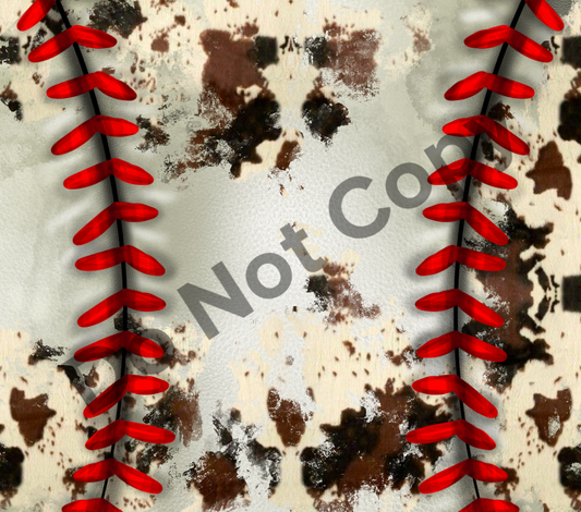 Baseball cowhide tumbler transfer